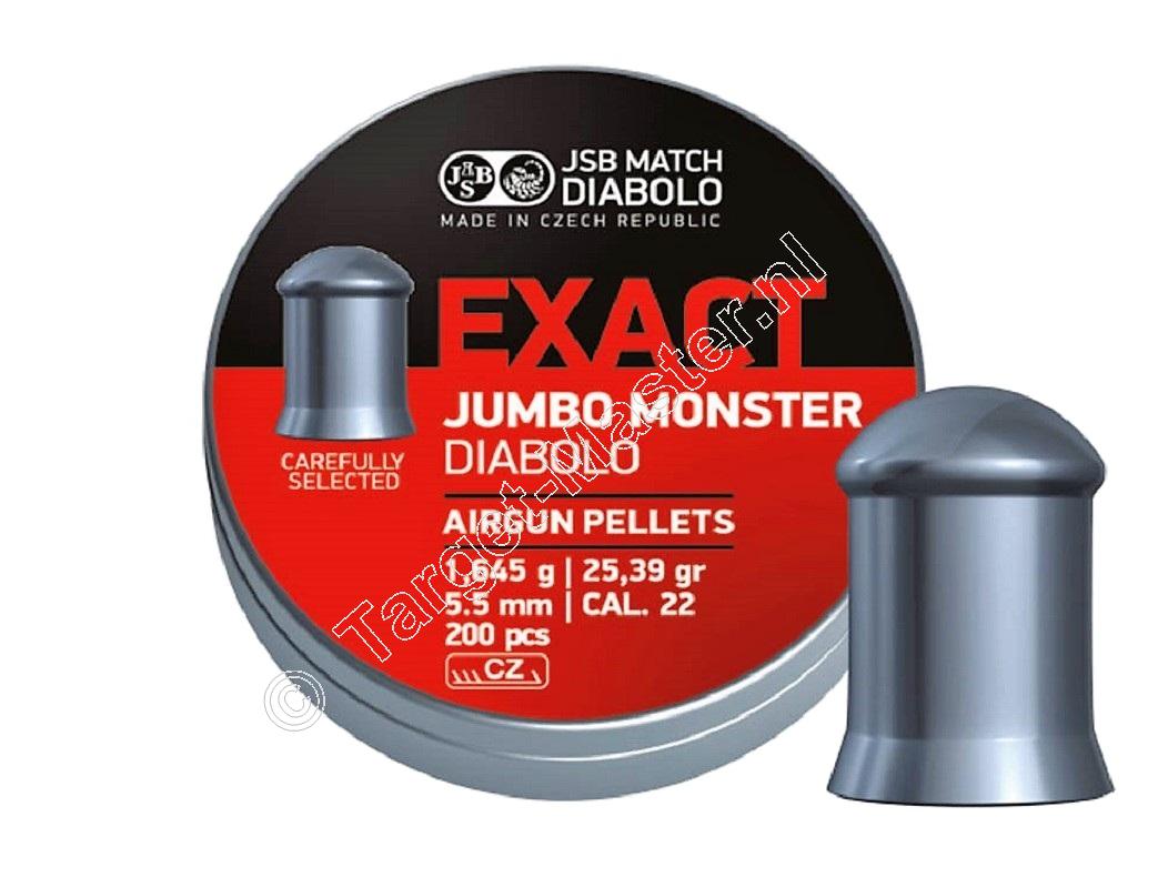 JSB Exact Jumbo Monster 5.50mm Luchtdruk Kogeltjes blikje 200